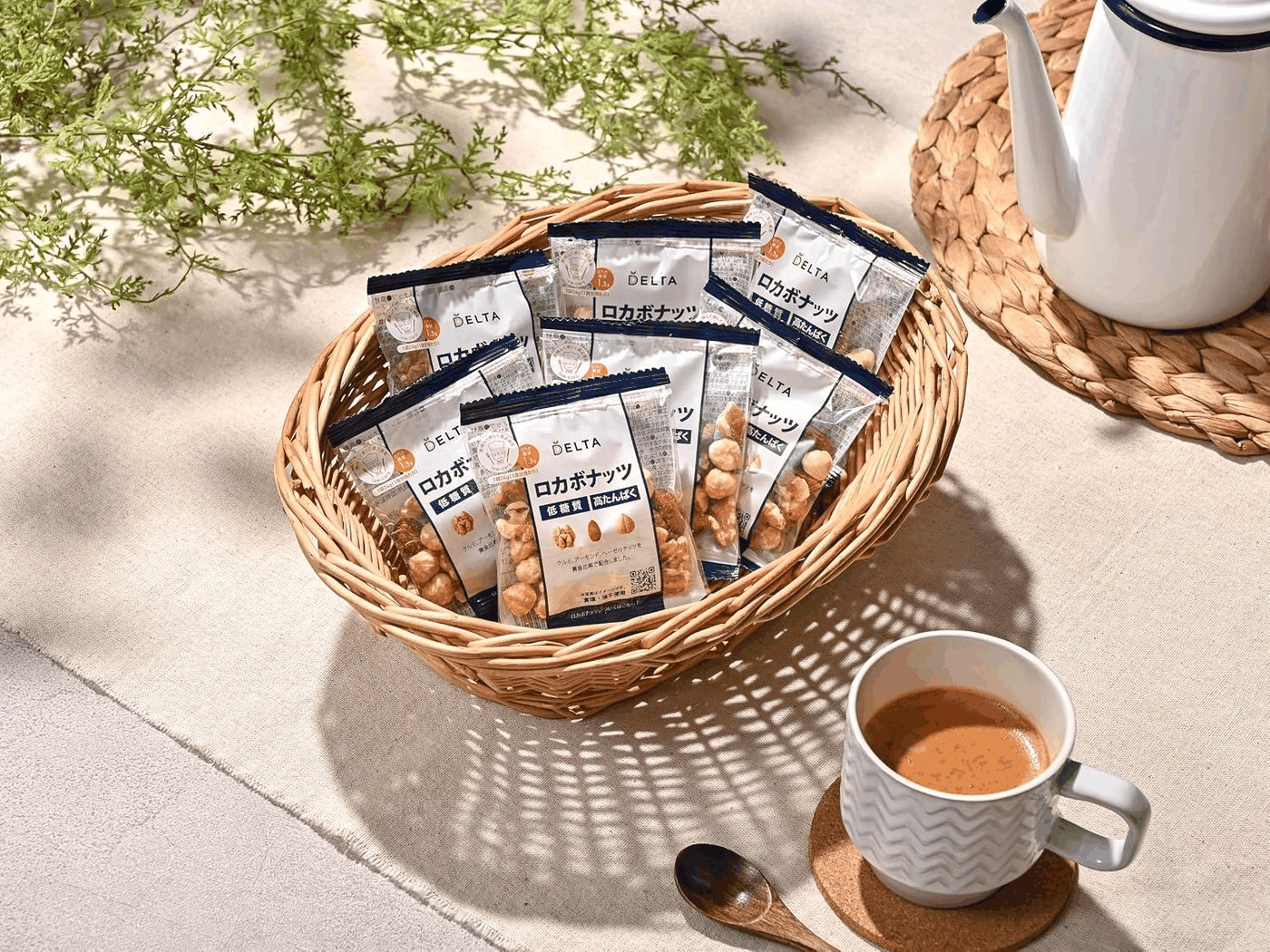 デルタ 一週間分のロカボナッツ 24g×7袋:小袋とおやつイメージ
